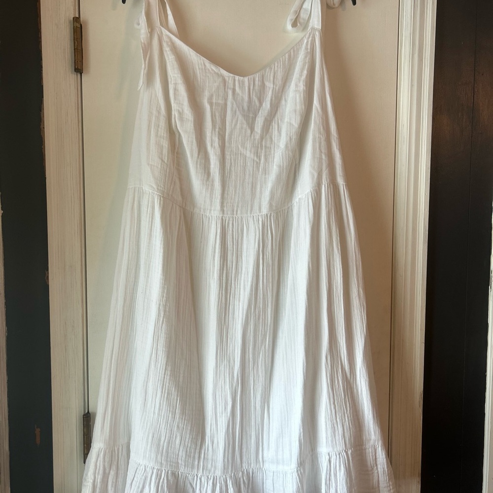 Old Navy White Cotton Tie-Strap Sundress
